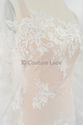 Blumen Braut Spitze Off-White/ Brautspitze mit Blumen/ romantische Braut Spitze/ Hochzeit Spitze/ Couture Spitze// L23-599