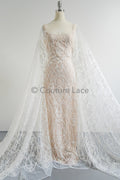 Floral bridal lace off-white/ bridal lace fabric/ floral wedding lace/ couture lace// L23-601