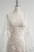 Perlen Spitzenstoff Off-White/ Couture Spitzenstoff/ Braut Spitze/ Perlen Spitze// L23-602