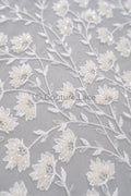 Perlen Spitze Stoff Off-White/ Perlen Brautspitze/ Couture Spitzenstoff/ Perlen Spitze// L23-572