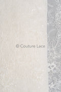 Floral Bridal Lace Off-White/ Bridal lace with flowers &amp; sequins/ floral bridal lace// L23-554