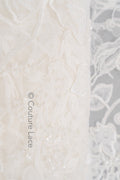 Florale Braut Spitze Off-White/ Brautspitze Stoff/ florale Hochzeit Spitze mit Pailletten/ Couture Spitze// L23-582