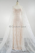 Blumen Braut Spitze Off-White/ Brautspitze mit Blumen/ Blumen Hochzeit Spitze/ Couture Spitze// L23-576