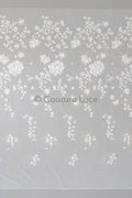 3D flower lace fabric/ bridal lace fabric/ romantic lace fabric with 3D flowers/ wedding lace fabric// L23-603