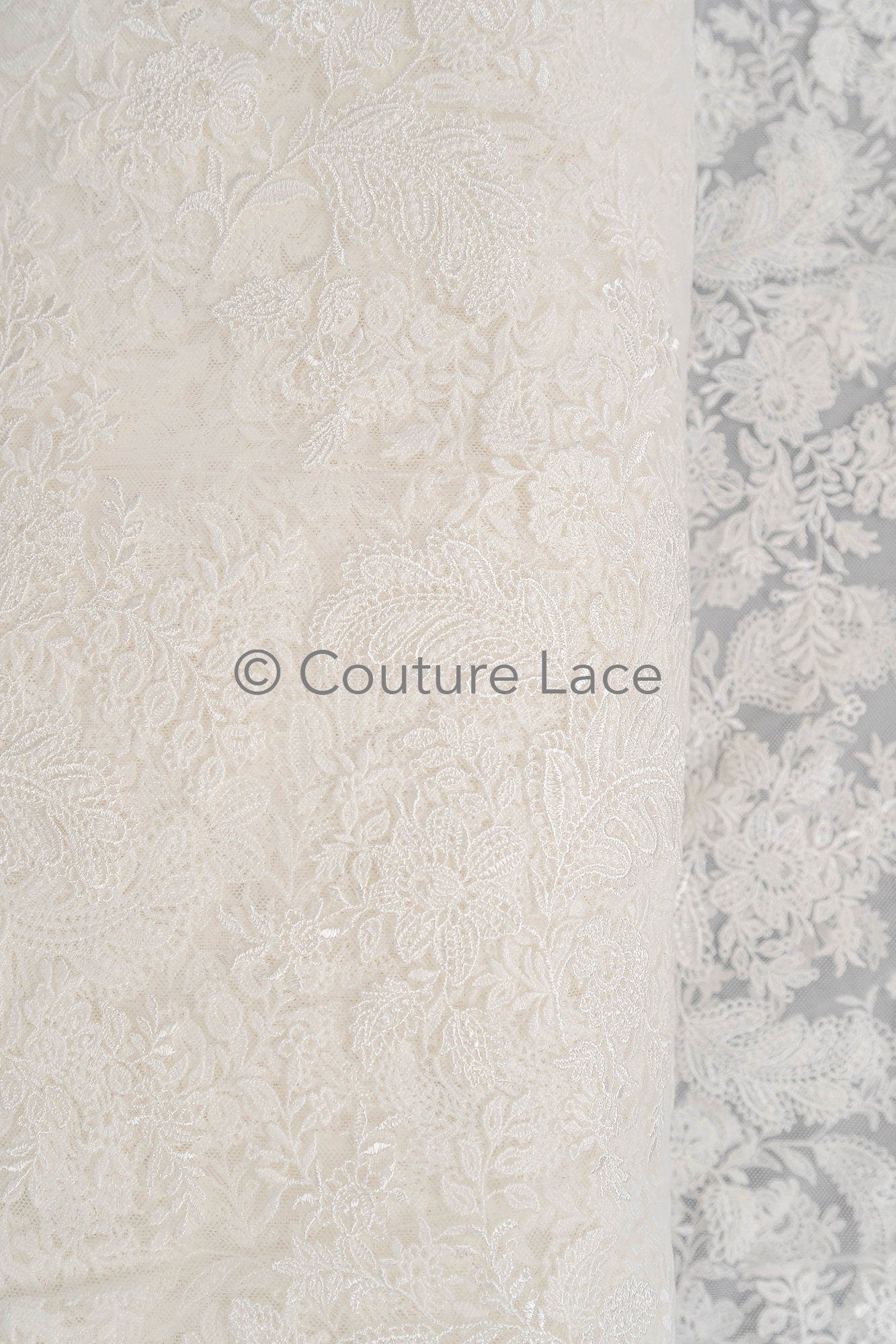 Blumen Braut Spitze Off-White/ Brautspitze mit Blumen/ Blumen Hochzeit Spitze/ Couture Spitze// L23-605