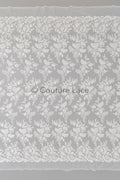 Blumen Braut Spitze Off-White/ Brautspitze mit Blumen/ Blumen Hochzeit Spitze/ Couture Spitze// L23-605