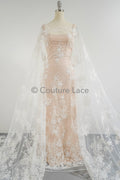 Floral Bridal Lace Off-White/ Bridal Lace/ Floral Wedding Lace/ Couture Lace// L23-606