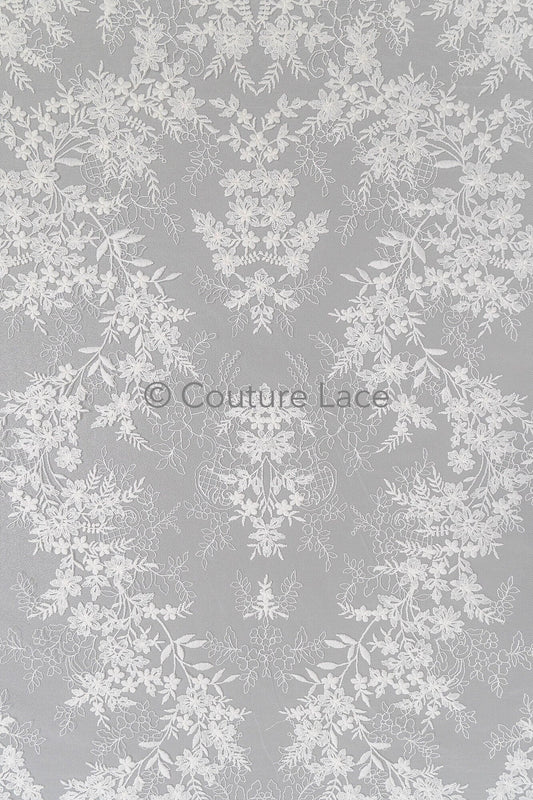Blumen Braut Spitze Off-White/ Brautspitze Stoff/ Blumen Hochzeit Spitze/ Couture Spitze// L23-597