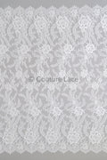 3yds französische Spitze/ florale Spitze für Brautkleid / Off-White Braut Spitze / florale Hochzeit Spitze / Chantilly Spitze// L23-612