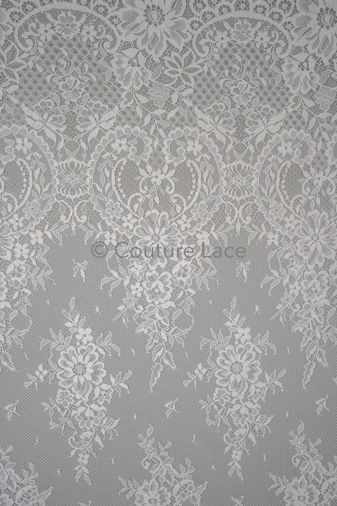 3.3yds French lace/ bridal floral lace material/ off-white bridal lace/ floral wedding lace/ Chantilly lace// L23-615
