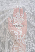 3yds French lace/ bridal floral lace/ off-white bridal lace/ floral wedding lace/ Chantilly lace// L23-621