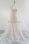 French floral lace/ bridal raschel lace/ French veil lace/ bridal chanitilly lace/ Edwardian lace fabric// L23-623