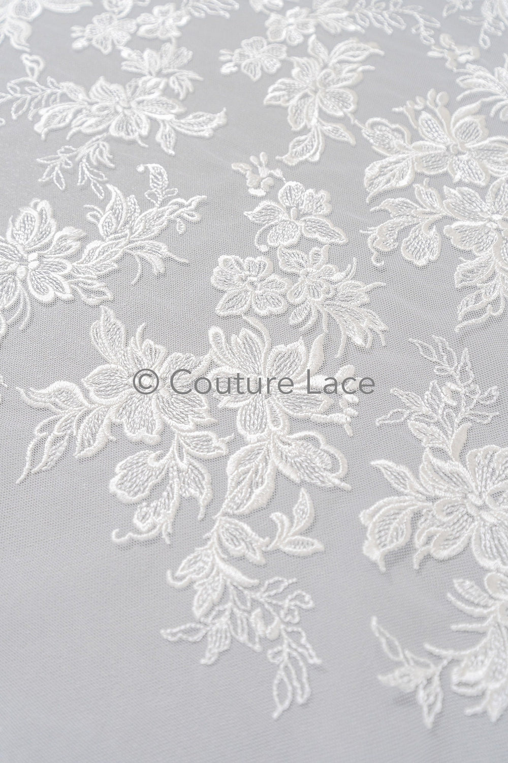 Blumen Braut Spitze Off-White/ Brautspitze mit Blumen/ Hochzeit Spitze/ Couture Spitze// L23-624