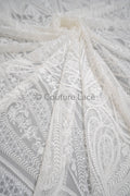 Florale Braut Spitze Off-White/ florale Brautspitze/ Ornament Hochzeit Spitze/ Couture Spitze// L23-596
