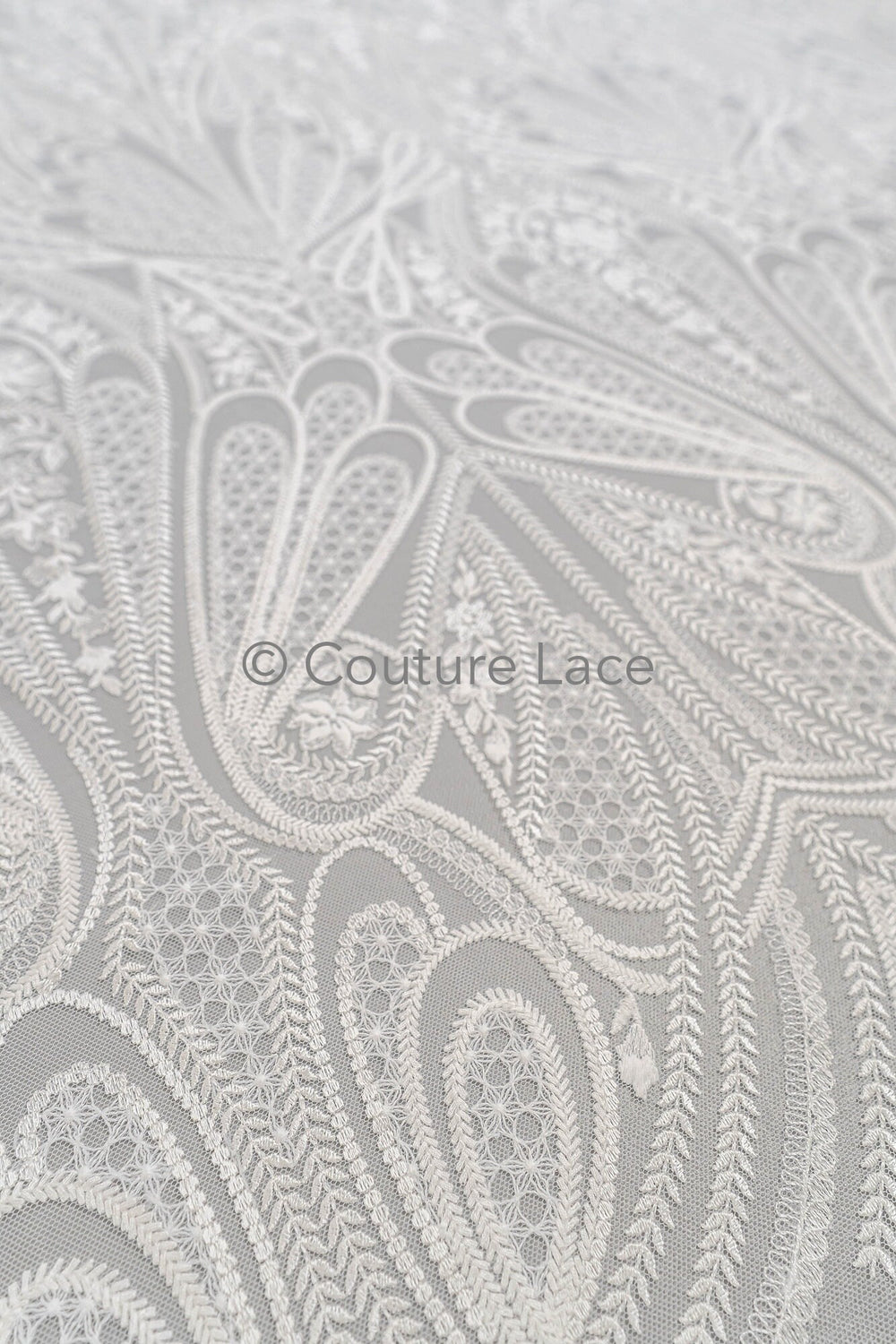 Florale Braut Spitze Off-White/ florale Brautspitze/ Ornament Hochzeit Spitze/ Couture Spitze// L23-596