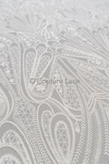 Florale Braut Spitze Off-White/ florale Brautspitze/ Ornament Hochzeit Spitze/ Couture Spitze// L23-596