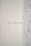 Florale Braut Spitze Off-White/ florale Brautspitze/ Ornament Hochzeit Spitze/ Couture Spitze// L23-596