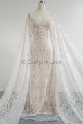 Florale Braut Spitze Off-White/ florale Brautspitze/ Ornament Hochzeit Spitze/ Couture Spitze// L23-596