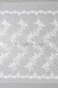 Floral bridal lace off-white/ bridal lace with flowers/ floral wedding lace/ couture lace// L23-568