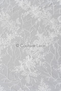 Floral bridal lace off-white/ bridal lace with flowers/ floral wedding lace/ couture lace// L23-568