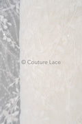 Florale Braut Spitze Off-White/ Braut Spitze/ florale Brautspitze/ Hochzeit Spitze/ Couture Spitze mit Pailletten// L23-581