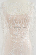 Florale Braut Spitze Off-White/ Braut Spitze/ florale Brautspitze/ Hochzeit Spitze/ Couture Spitze mit Pailletten// L23-581