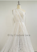 Blumen Braut Spitze Off-White/ Brautspitze mit Blumen/ Blumen Hochzeit Spitze/ Couture Spitze// L23-146