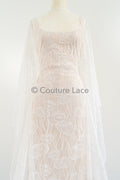 French Floral Lace/ Bridal Raschel Lace/ French Veil Lace/ Bridal Chanitilly Lace/ Edwardian Lace// L23-144 