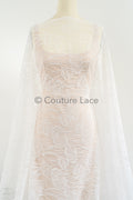 French Floral Lace/ Bridal Raschel Lace/ French Veil Lace/ Bridal Chanitilly Lace/ Edwardian Lace// L23-144 
