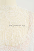 French Floral Lace/ Bridal Raschel Lace/ French Veil Lace/ Bridal Chanitilly Lace/ Edwardian Lace// L23-144 