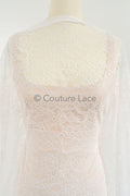 French floral lace/ bridal raschel lace/ French veil lace/ bridal chanitilly lace/ Edwardian lace fabric// L23-124