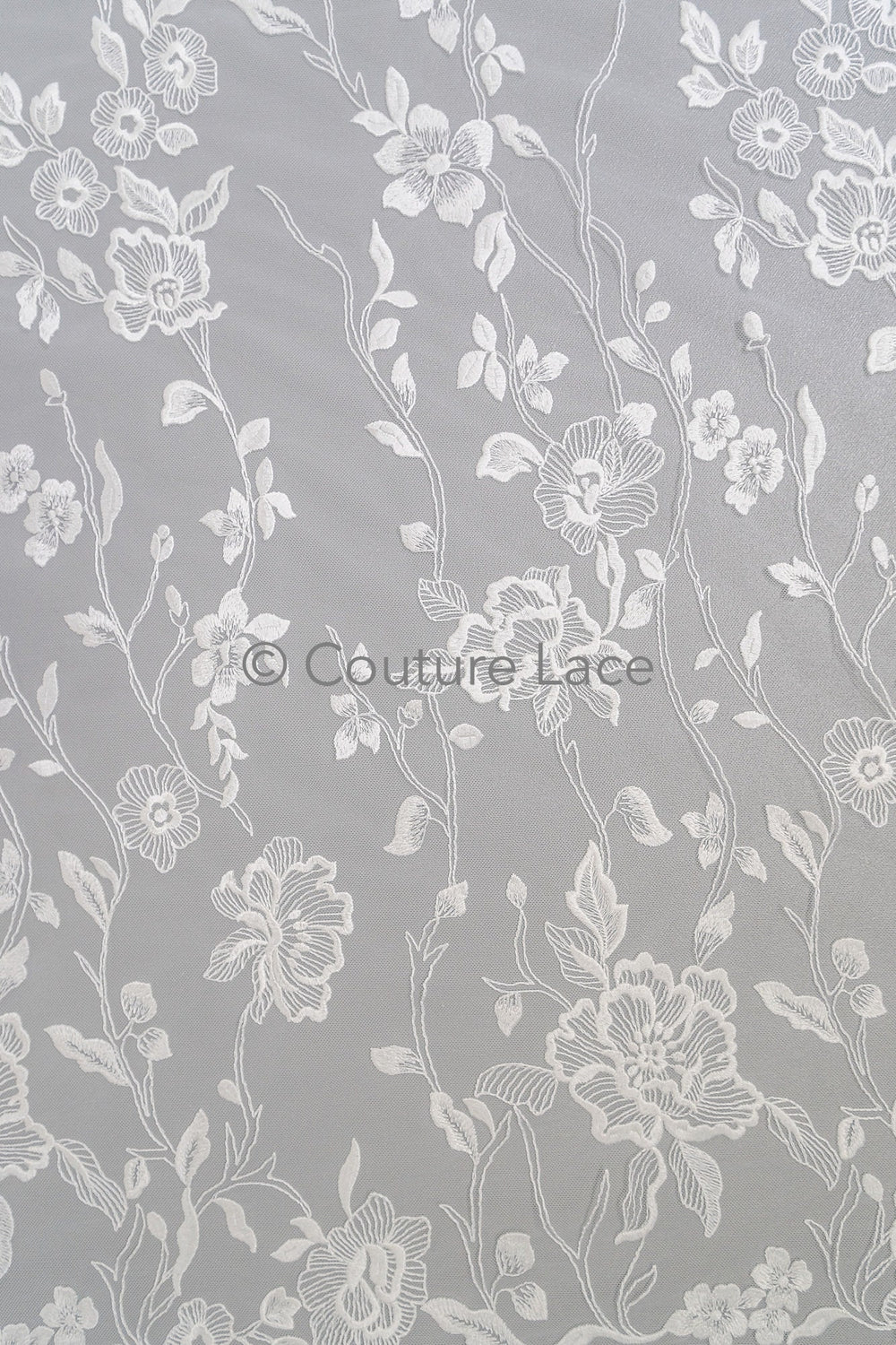 Blumen Braut Spitze Off-White/ Brautspitze mit Blumen/ Hochzeit Spitze/ Couture Spitze// L23-629