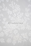 3D Blumen Spitzenstoff/ Braut Spitze Off-White/ romantischer Blumen Spitzenstoff/ Hochzeit Spitzenstoff// L23-587