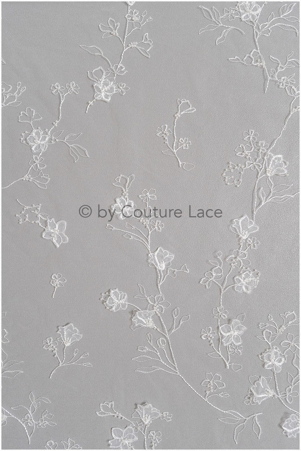 Wunderschöner perlenbesetzter Spitzenstoff/ Couture Spitzenstoff mit Pailletten & Perlen/ florale Brautspitze// L23-567