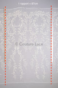 Blumen Braut Spitze Off-White/ Brautspitze mit Pailletten/ Blumen Hochzeit Spitze/ Couture Spitze// L23-548