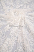 Blumen Braut Spitze Off-White/ Braut Spitzenstoff/ Brautspitze mit Blumen/ Blumen Hochzeit Spitze/ Couture Spitze// L23-001N