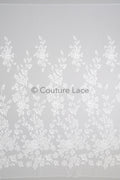 3D Blumen Spitzenstoff/ Braut Spitze Off-White/ romantischer Blumen Spitzenstoff/ Hochzeit Spitzenstoff// L23-587