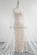Blumen Braut Spitze Off-White/ Brautspitze mit Blumen/ Blumen Hochzeit Spitze/ Couture Spitze// L23-598