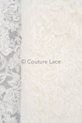 Blumen Braut Spitze Off-White/ Brautspitze mit Blumen/ romantische Braut Spitze/ Hochzeit Spitze/ Couture Spitze// L23-599