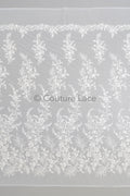 Perlen Spitzenstoff Off-White/ Couture Spitzenstoff/ Braut Spitze/ Perlen Spitze// L23-602