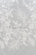 Perlen Spitzenstoff Off-White/ Couture Spitzenstoff/ Braut Spitze/ Perlen Spitze// L23-602