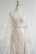 Perlen Spitzenstoff Off-White/ Couture Spitzenstoff/ Braut Spitze/ Perlen Spitze// L23-602