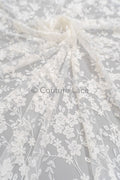 Blumen Braut Spitze Off-White/ Brautspitze mit Blumen/ Blumen Hochzeit Spitze/ Couture Spitze// L23-604