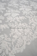 Blumen Braut Spitze Off-White/ Brautspitze mit Blumen/ Blumen Hochzeit Spitze/ Couture Spitze// L23-605