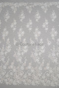 Floral Bridal Lace Off-White/ Bridal Lace/ Floral Wedding Lace/ Couture Lace// L23-606