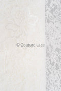 3yds französische Spitze/ florale Spitze für Brautkleid / Off-White Braut Spitze / florale Hochzeit Spitze / Chantilly Spitze// L23-612