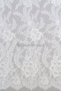 3yds französische Spitze/ florale Spitze für Brautkleid / Off-White Braut Spitze / florale Hochzeit Spitze / Chantilly Spitze// L23-612