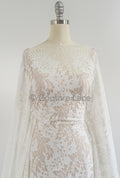 2.9 yds Braut französische Spitze/ florale Braut Spitze/ Off-White Spitze/ florale Hochzeit Spitze/ Chantilly Spitze// L23-613