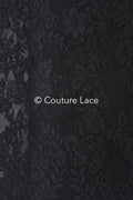 3 yds Braut französische Spitze/ florale Spitze/ schwarze Brautspitze/ florale Hochzeit Spitze/ Chantilly Spitze// L23-614