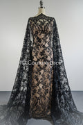 3 yds Braut französische Spitze/ florale Spitze/ schwarze Brautspitze/ florale Hochzeit Spitze/ Chantilly Spitze// L23-614